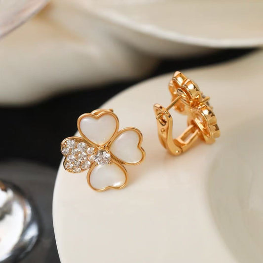 [Regal Jewels]FRIVOLE PINK GOLD FLOWER DIAMOND EARRINGS 2