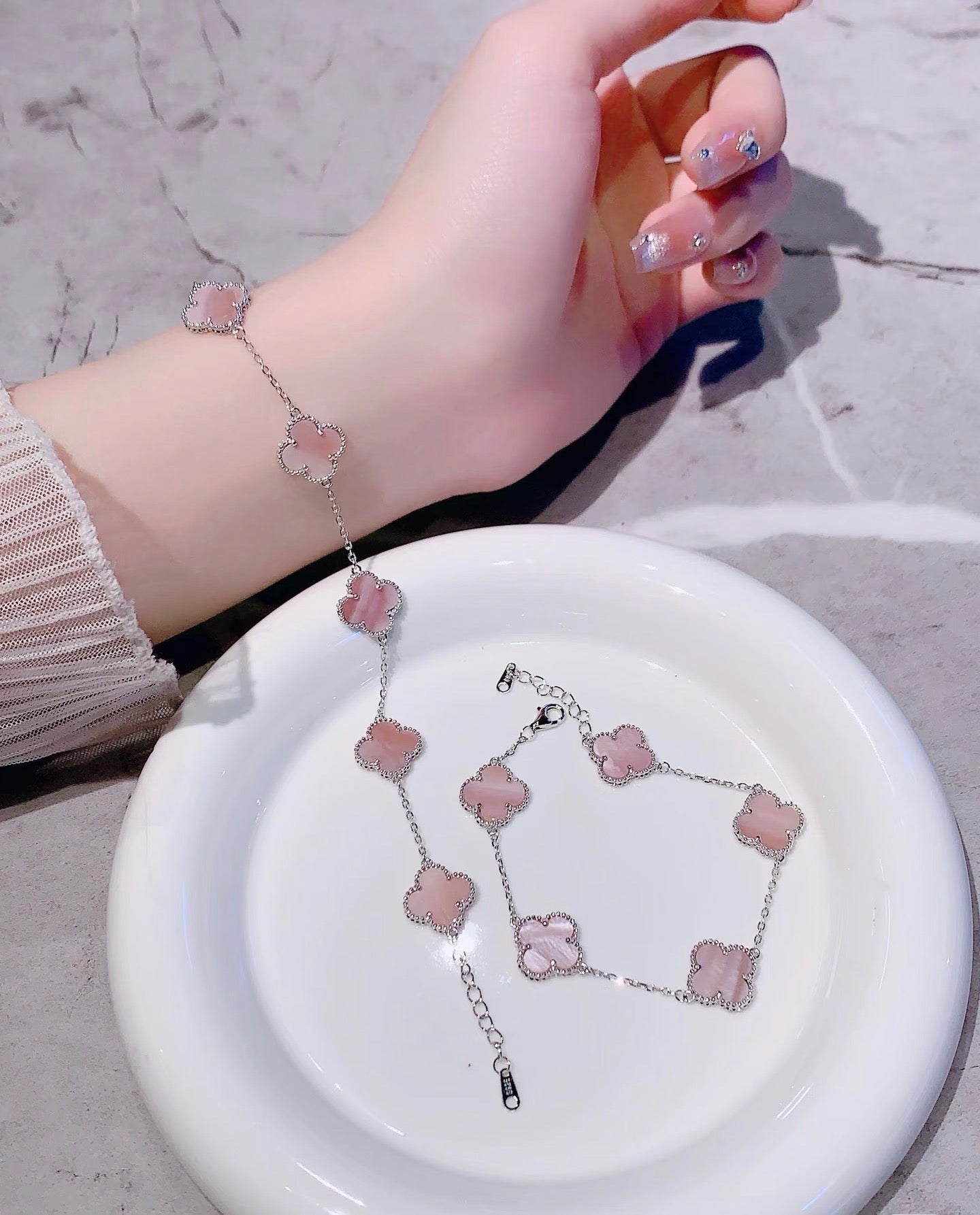 [Regal Jewels]Light Pink Braided Bracelet