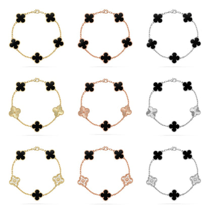 [Regal Jewels]CLOVER 5 MOTIF PULSAR STONE BRACELET COLLECTION