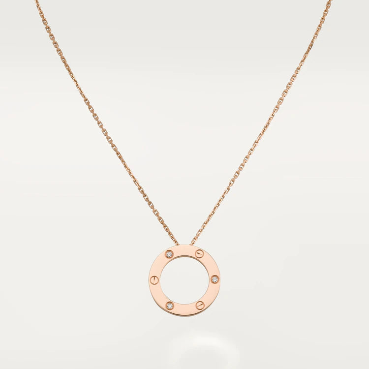 [Regal Jewels]LOVE NECKLACE 16MM 3 DIAMONDS