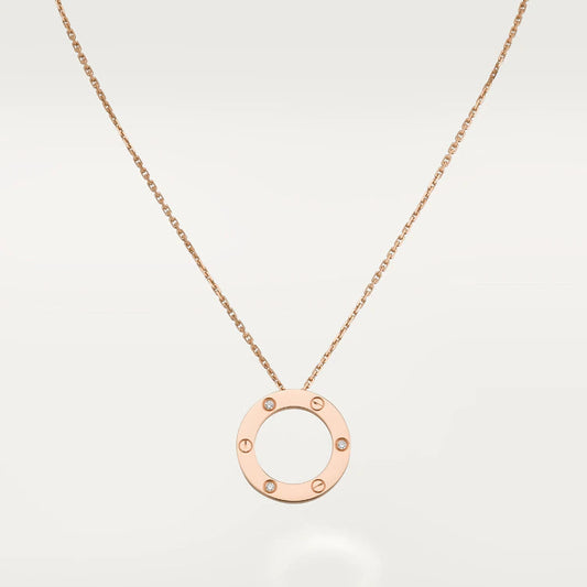 [Regal Jewels]LOVE NECKLACE 16MM 3 DIAMONDS