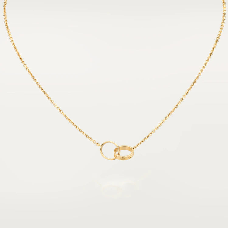 [Regal Jewels]LOVE NECKLACE DOUBLE RING GOLD