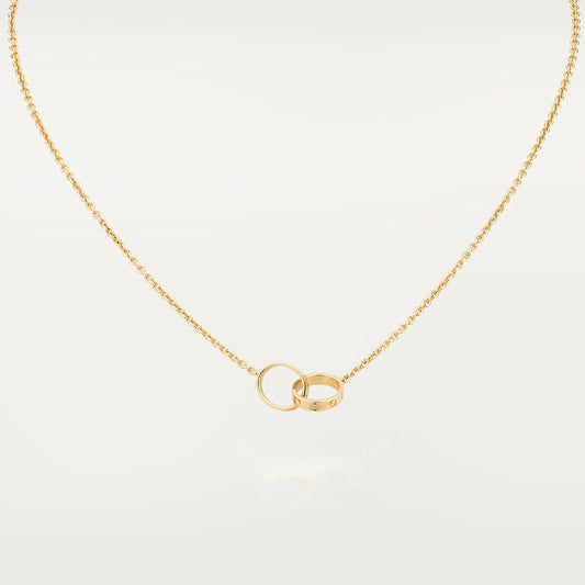 [Regal Jewels]LOVE NECKLACE DOUBLE RING GOLD
