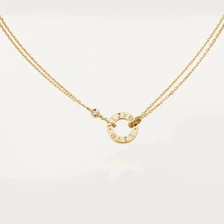 [Regal Jewels]LOVE NECKLACE 16MM 2 DIAMONDS