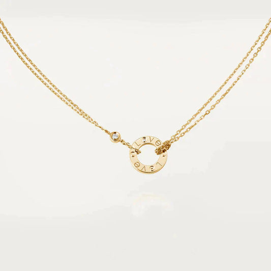 [Regal Jewels]LOVE NECKLACE 16MM 2 DIAMONDS