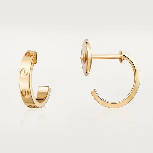 [Regal Jewels]LOVE EARRINGS 2.65MM PINK GOLD