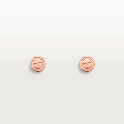 [Regal Jewels]LOVE EARRINGS PINK GOLD 10MM