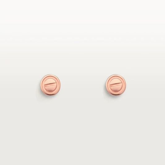 [Regal Jewels]LOVE EARRINGS PINK GOLD 10MM