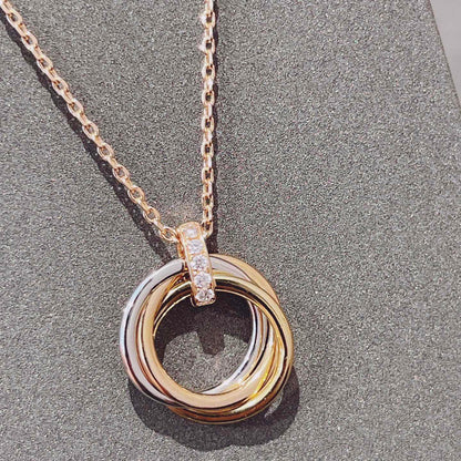 [Regal Jewels]TRINITY NECKLACE GOLD  DIAMONDS