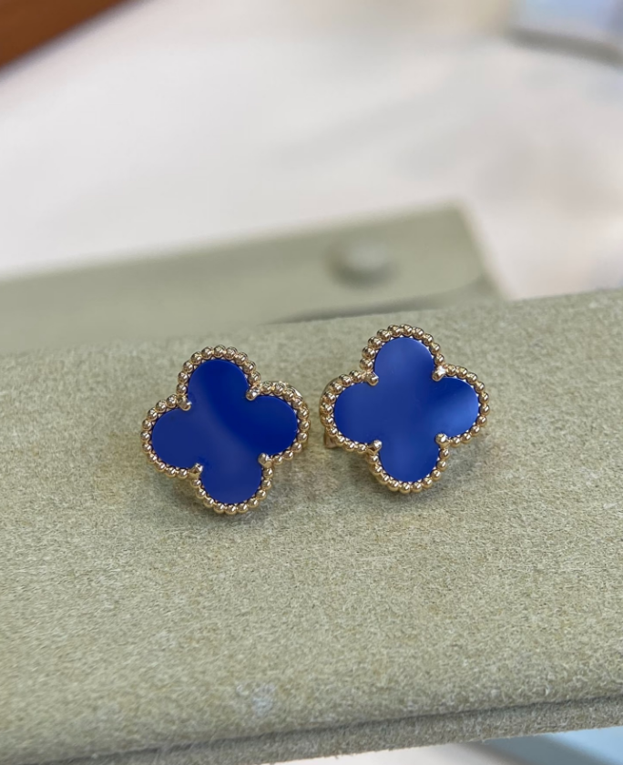[Regal Jewels]Clover Medium 15mm Turquoise Earrings