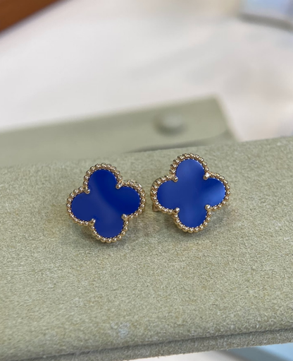[Regal Jewels]Clover Medium 15mm Turquoise Earrings