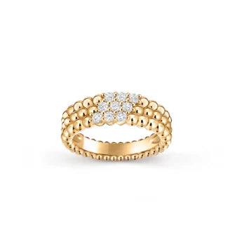 [Regal Jewels]Three-row diamond ring
