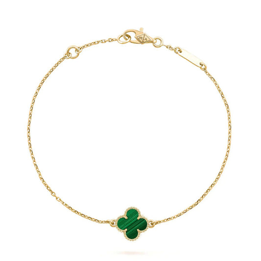 [Regal Jewels]CLOVER BRACELET MALACHITE 1 MOTIF
