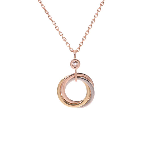 [Regal Jewels]TRINITY SILVER GOLD PINK GOLD NECKLACE