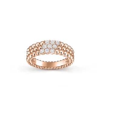 [Regal Jewels]Three-row diamond ring