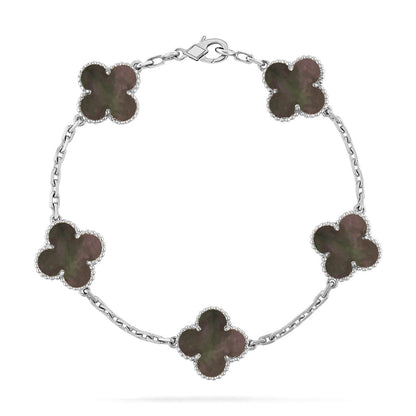 [Regal Jewels]CLOVER 5 MOTIF GRAY MOP BRACELET COLLECTION