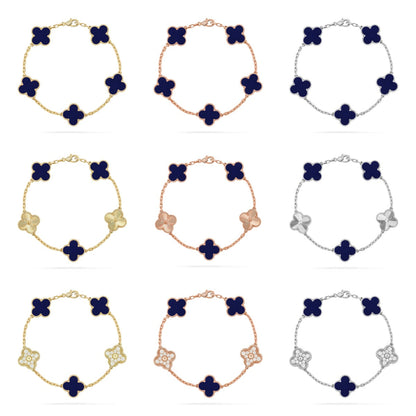 [Regal Jewels]CLOVER 5 MOTIF PURPLE STRIPES BRACELET COLLECTION