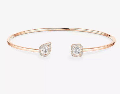 [Regal Jewels]M Delicate Double-Diamond Bracelet