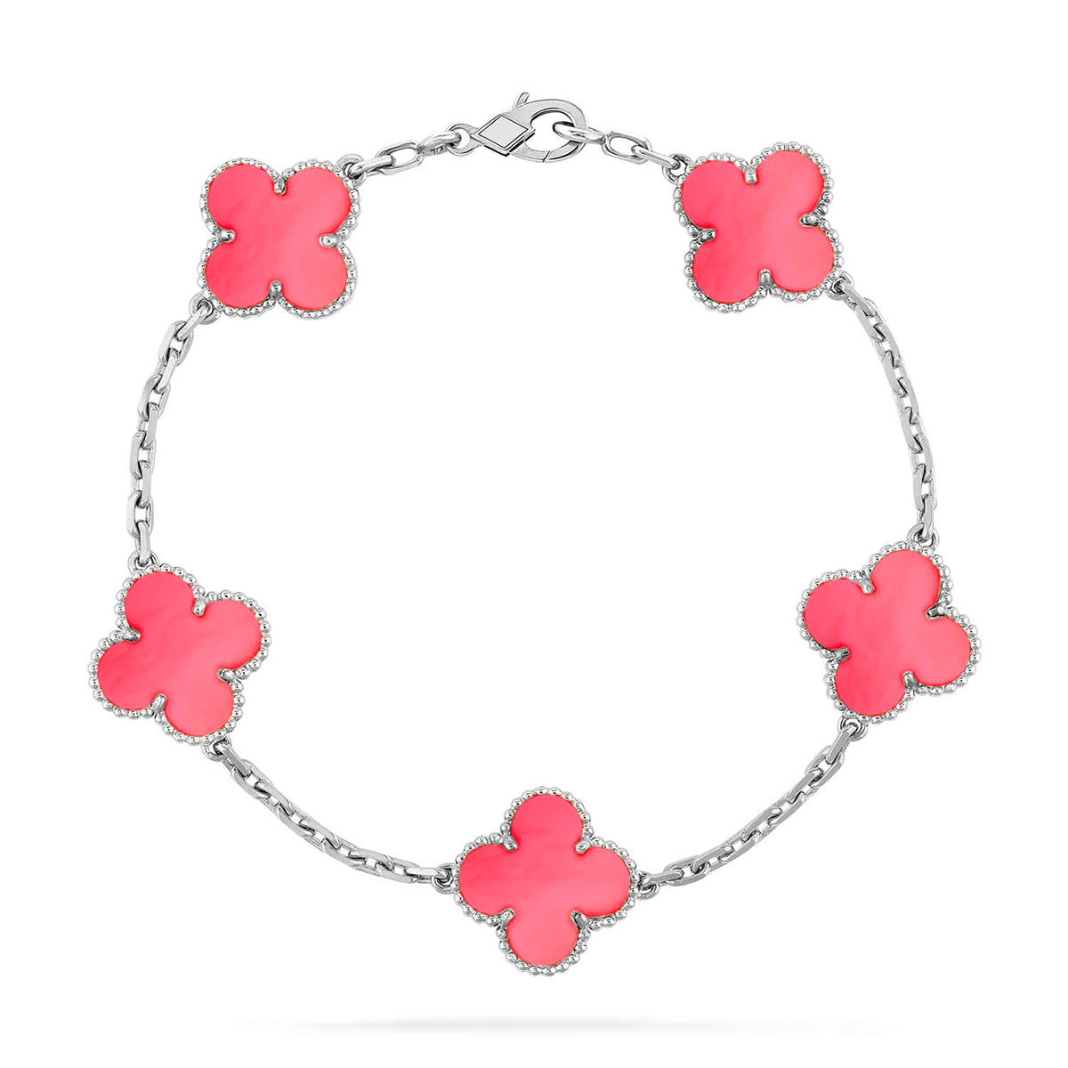 [Regal Jewels]CLOVER 5 MOTIFS  PINK MOP BRACELET COLLECTION