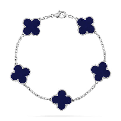 [Regal Jewels]CLOVER 5 MOTIF LAPIS LAZULI BRACELET COLLECTION