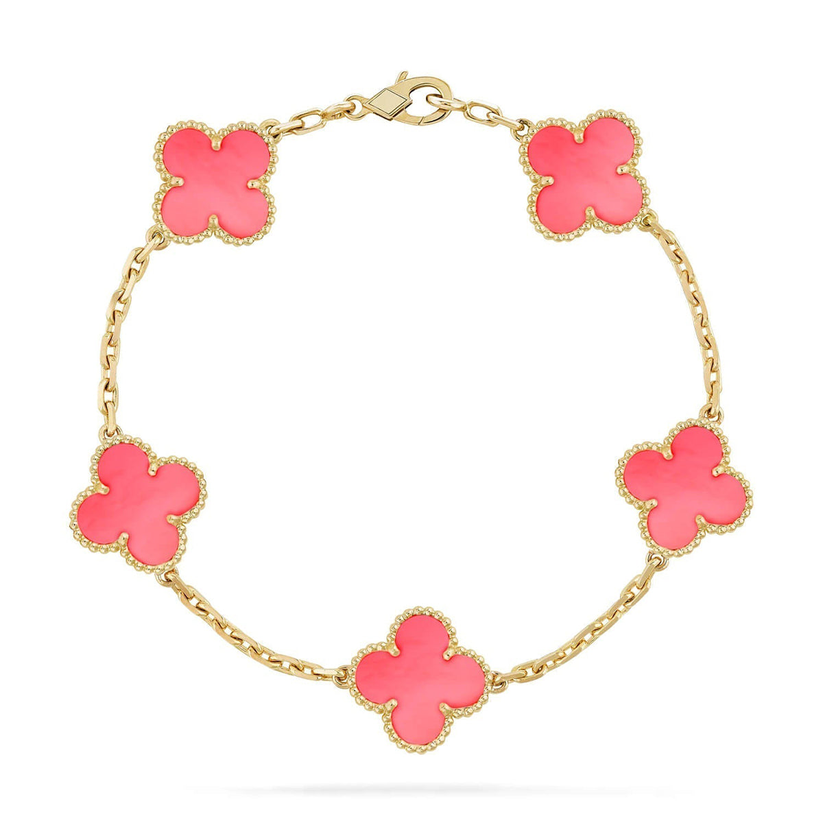 [Regal Jewels]CLOVER 5 MOTIFS  PINK MOP BRACELET COLLECTION