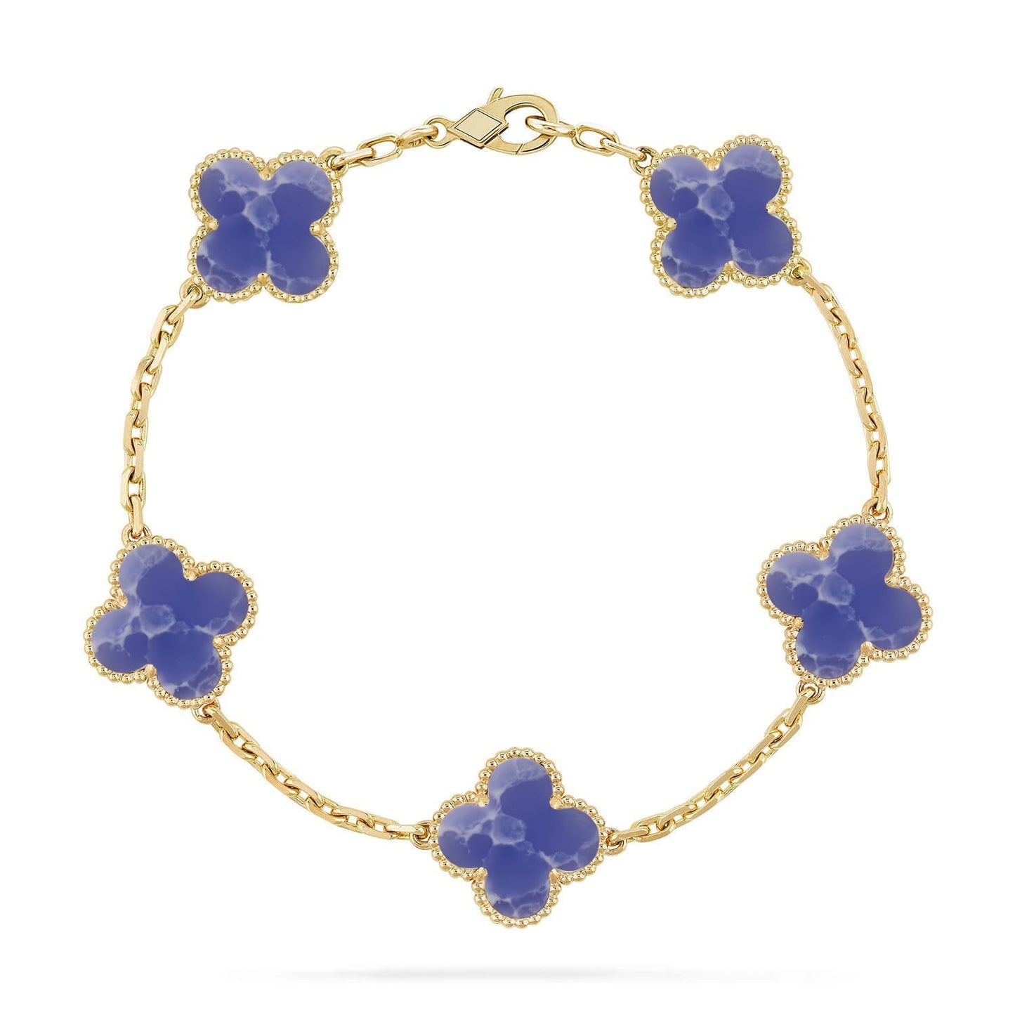 [Regal Jewels]CLOVER 5 MOTIF BLUE VEINS BRACELET COLLECTION