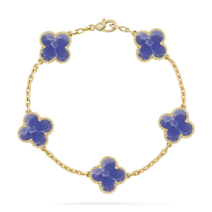 [Regal Jewels]CLOVER 5 MOTIF BLUE VEINS BRACELET COLLECTION