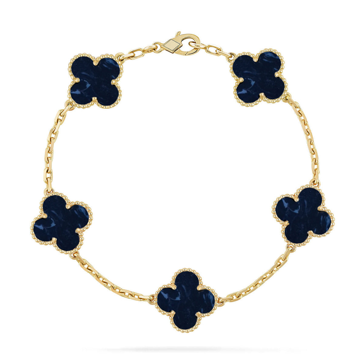 [Regal Jewels]CLOVER 5 MOTIF PIETERSITE BRACELET COLLECTION