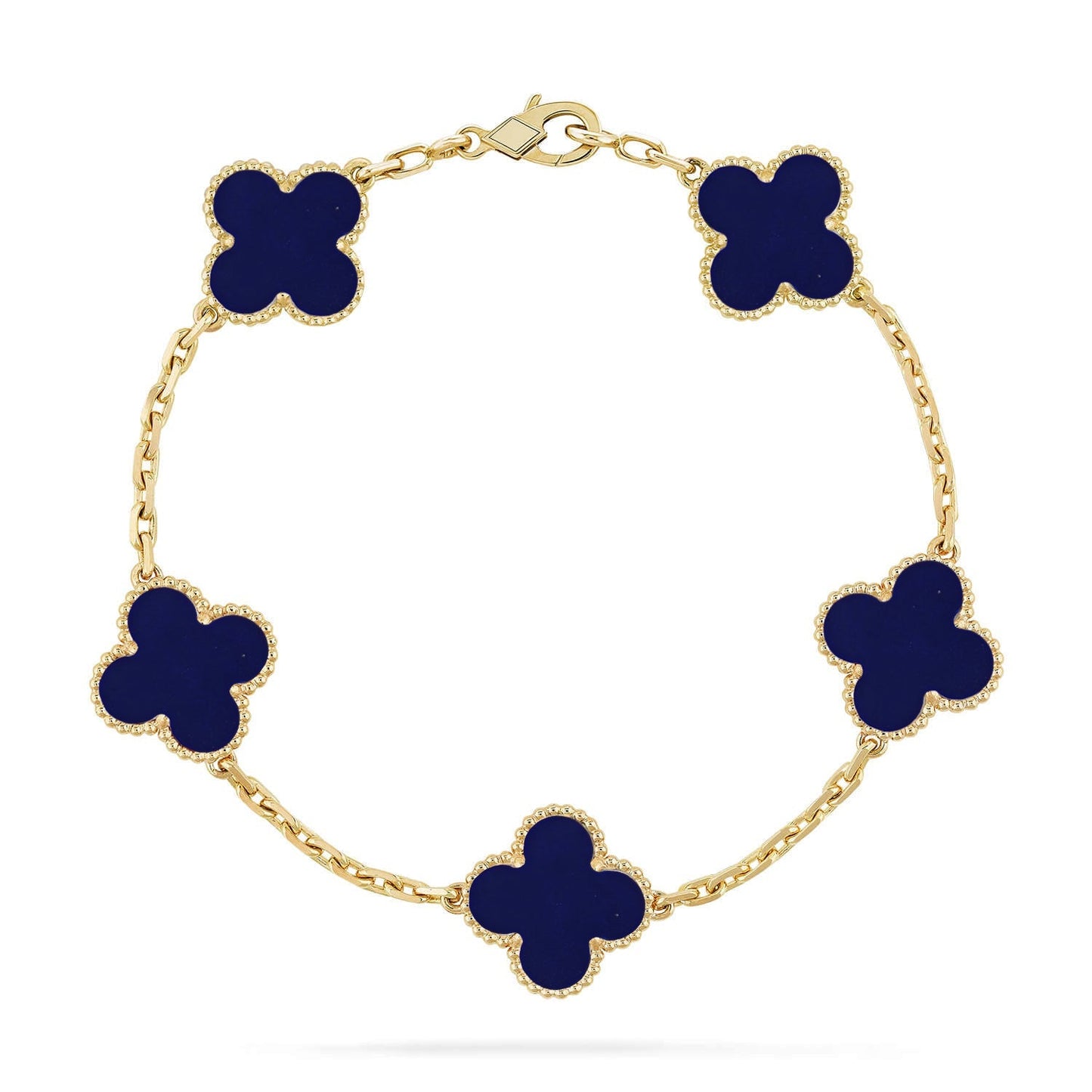 [Regal Jewels]CLOVER 5 MOTIF LAPIS LAZULI BRACELET COLLECTION