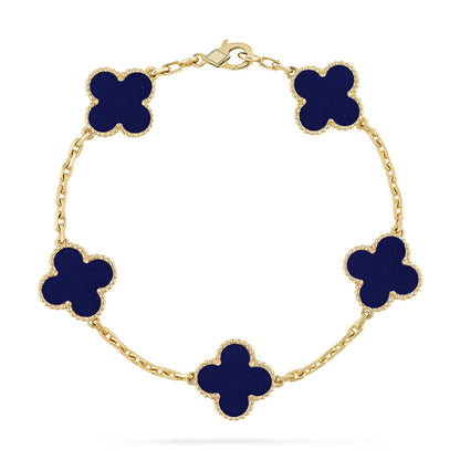 [Regal Jewels]CLOVER 5 MOTIF LAPIS LAZULI BRACELET COLLECTION
