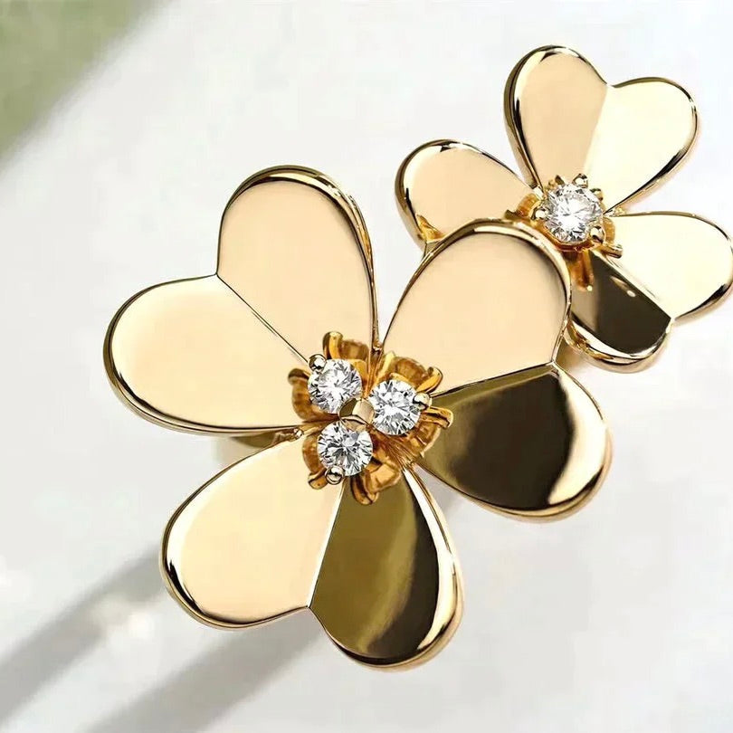 [Regal Jewels]CLOVER COMOS GOLD DIAMOND RING