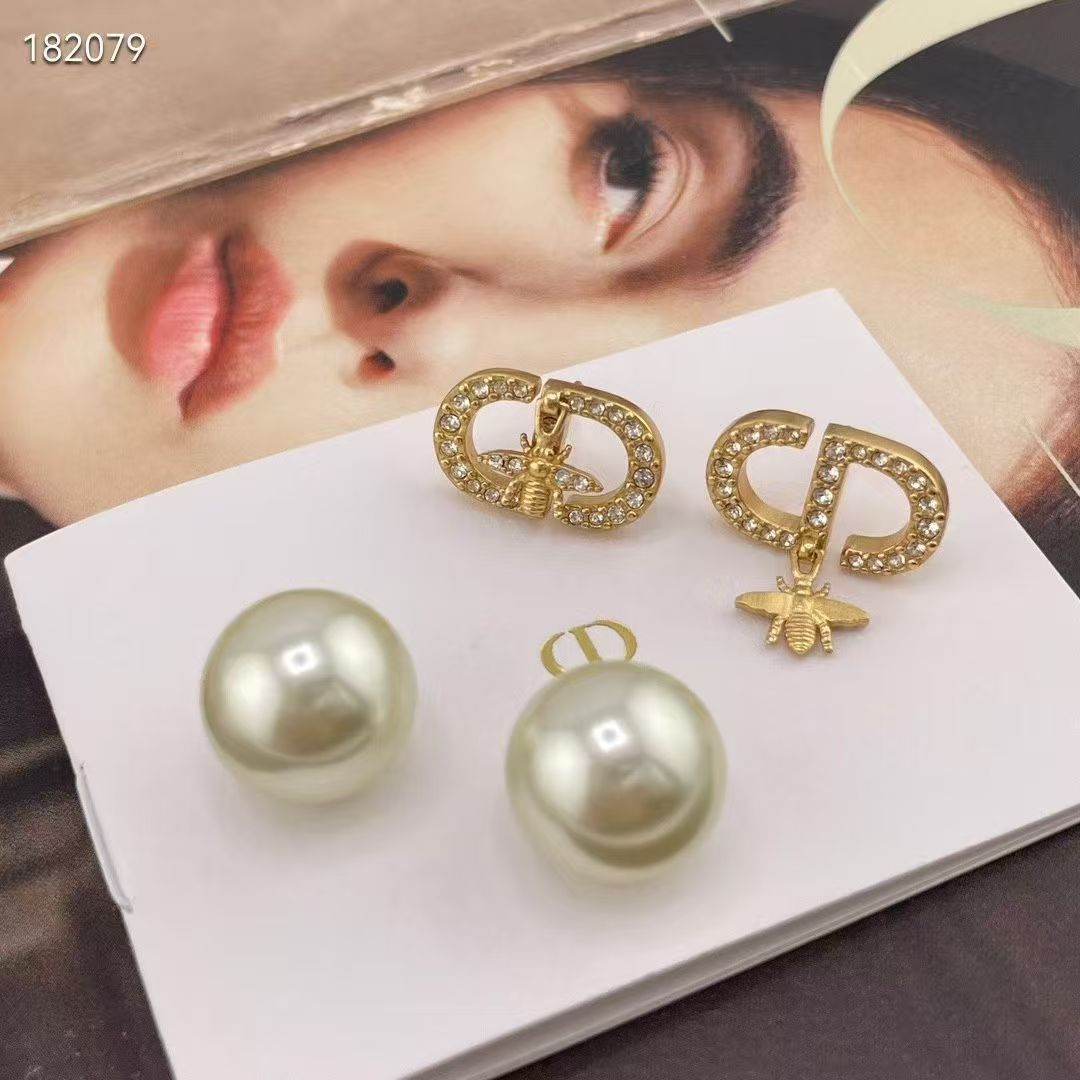 [Regal Jewels]CD Honeycomb Pearl Stud Earrings
