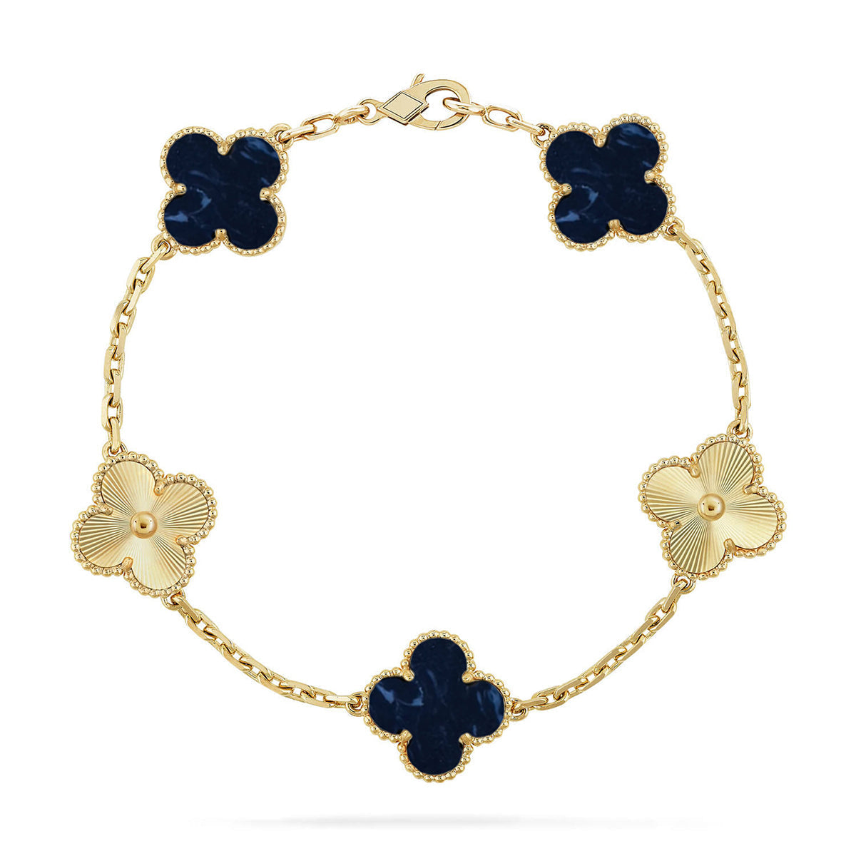 [Regal Jewels]CLOVER 5 MOTIF PIETERSITE BRACELET COLLECTION