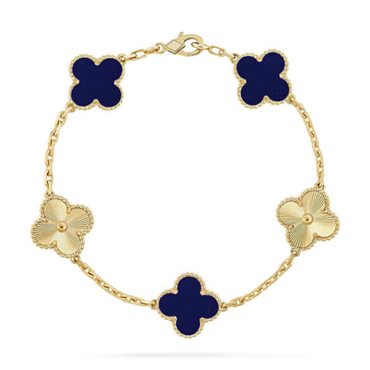 [Regal Jewels]CLOVER 5 MOTIF LAPIS LAZULI BRACELET COLLECTION