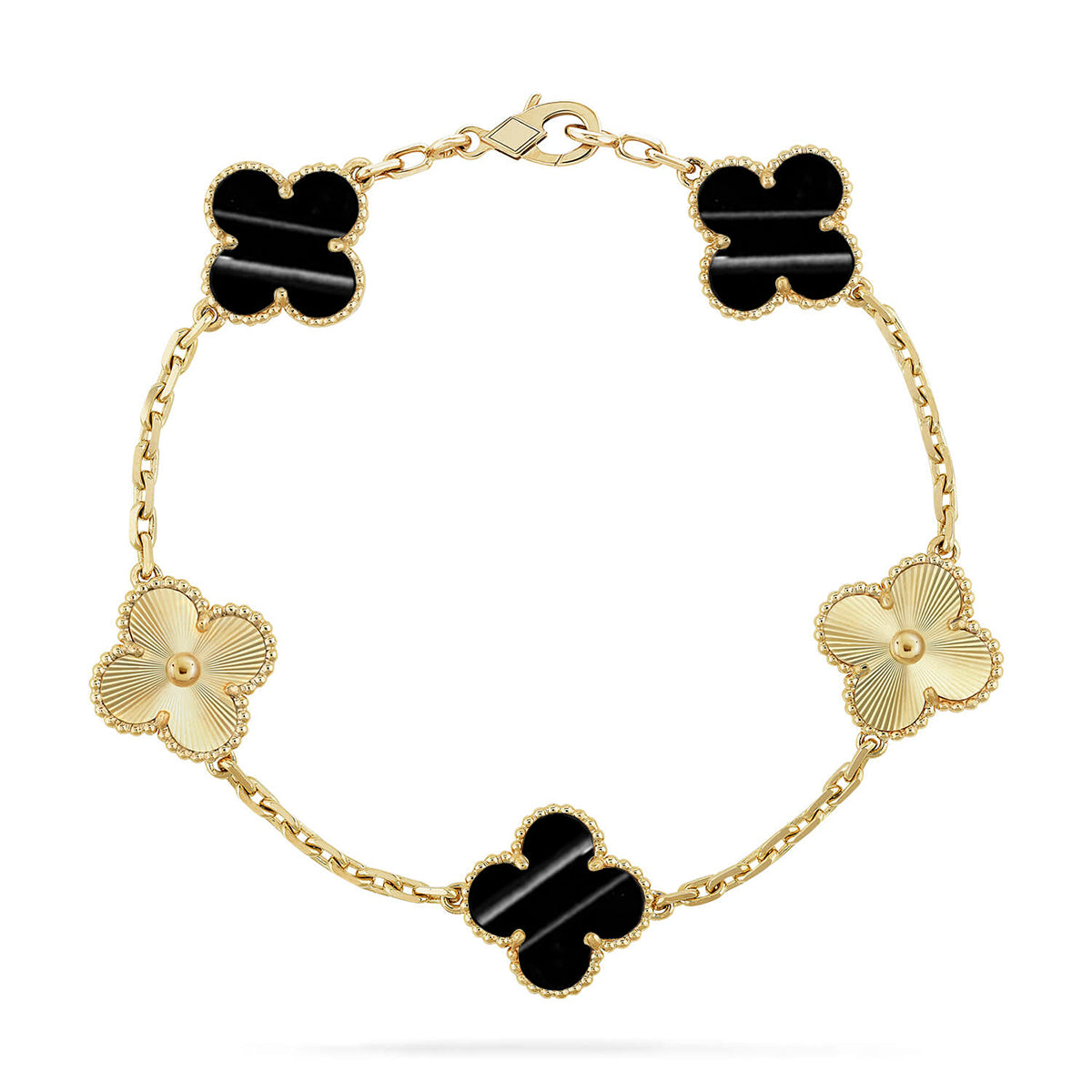 [Regal Jewels]CLOVER 5 MOTIF PULSAR STONE BRACELET COLLECTION