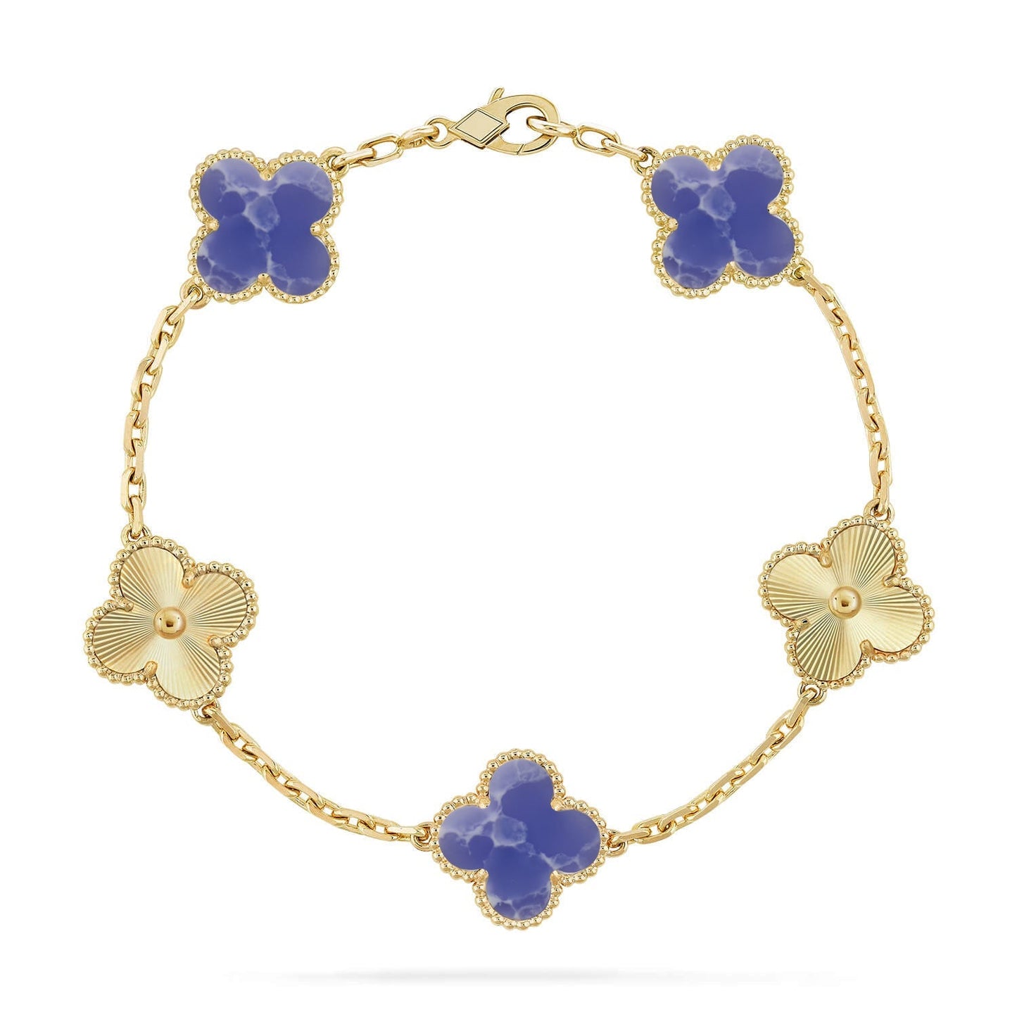 [Regal Jewels]CLOVER 5 MOTIF BLUE VEINS BRACELET COLLECTION