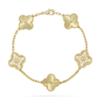 [Regal Jewels]CLOVER 5 MOTIF LASER BRACELET COLLECTION
