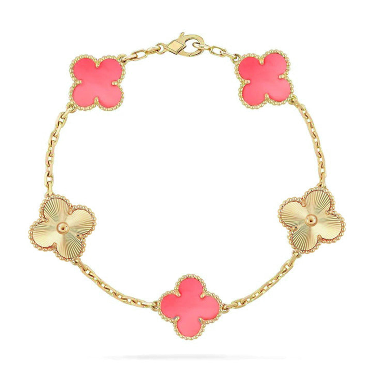 [Regal Jewels]CLOVER 5 MOTIFS  PINK MOP BRACELET COLLECTION