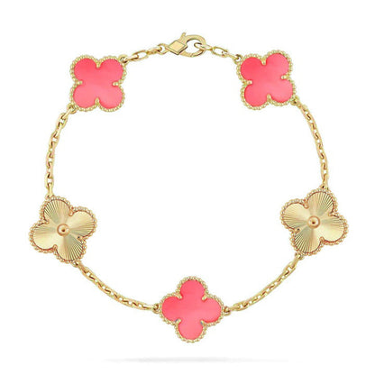 [Regal Jewels]CLOVER 5 MOTIFS  PINK MOP BRACELET COLLECTION