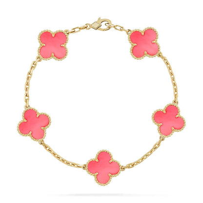 [Regal Jewels]CLOVER 5 PINK MOP BRACELET