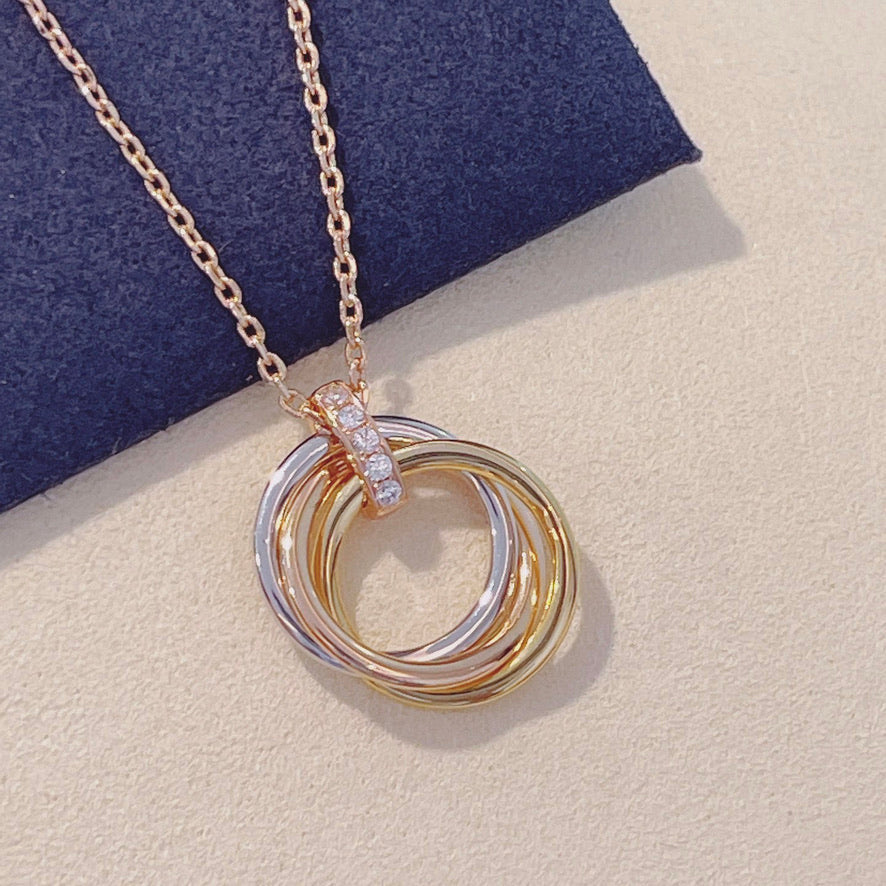 [Regal Jewels]TRINITY NECKLACE GOLD  DIAMONDS