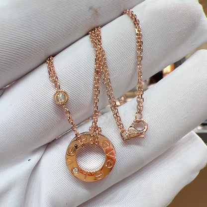 [Regal Jewels]LOVE NECKLACE 16MM 2 DIAMONDS