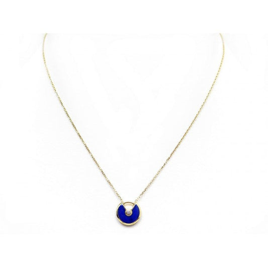 [Regal Jewels]AMULETTE ROSE GOLD AGATE NECKLACE