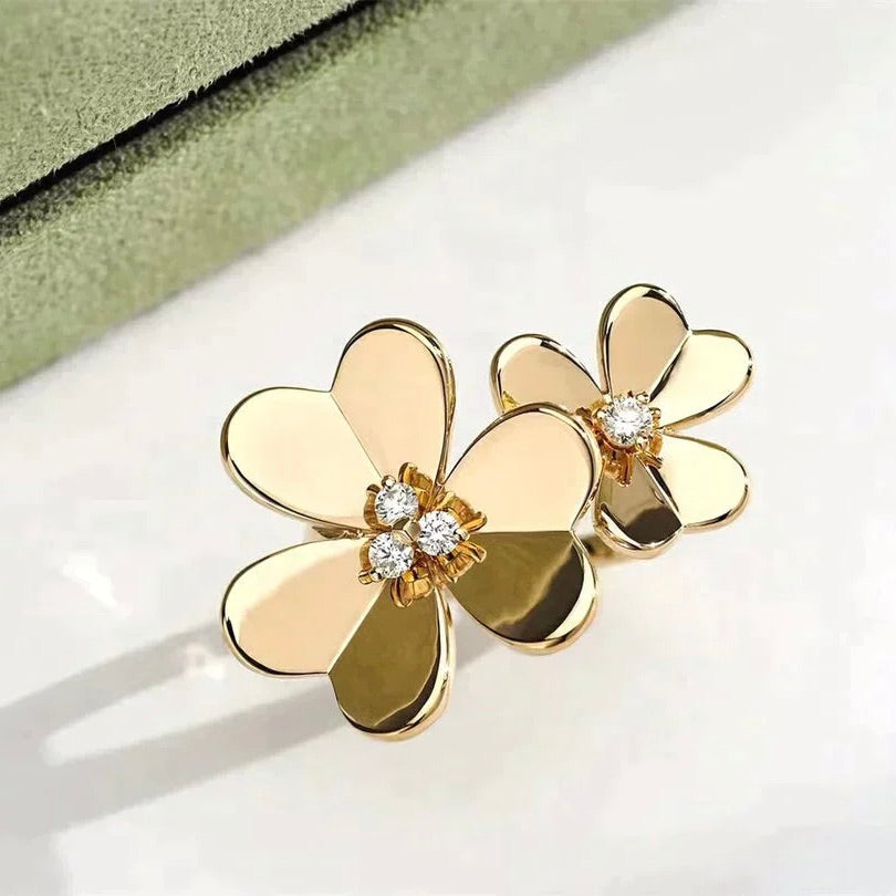 [Regal Jewels]CLOVER COMOS GOLD DIAMOND RING
