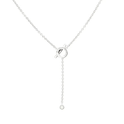 [Regal Jewels]FINESSE SILVER DIAMOND NECKLACE