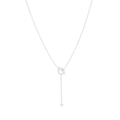[Regal Jewels]FINESSE SILVER DIAMOND NECKLACE