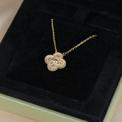 [Regal Jewels]CLOVER 15MM  BRONZING NECKLACE