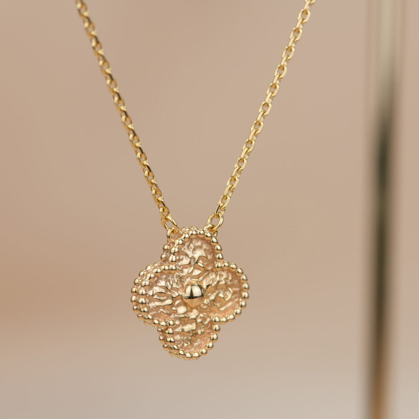 [Regal Jewels]CLOVER 15MM  BRONZING NECKLACE