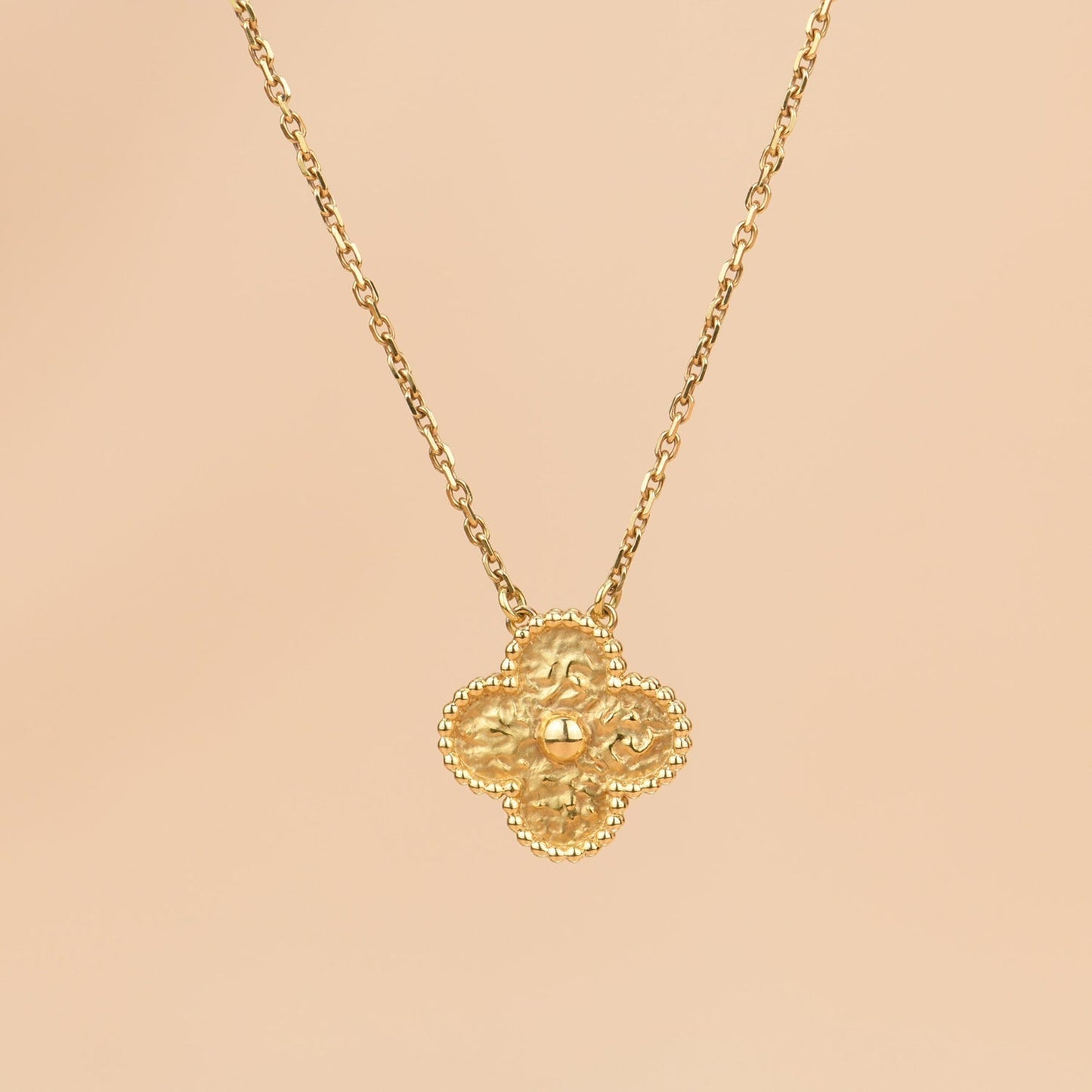 [Regal Jewels]CLOVER 15MM  BRONZING NECKLACE