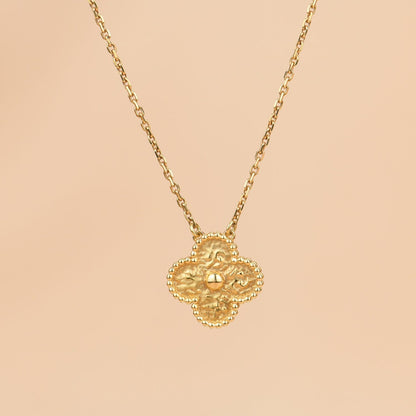 [Regal Jewels]CLOVER 15MM  BRONZING NECKLACE